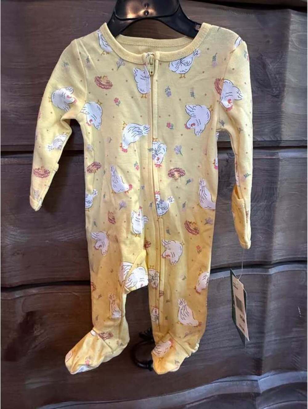 NWT John Deere yellow chicken sleeper-size 0/3 months